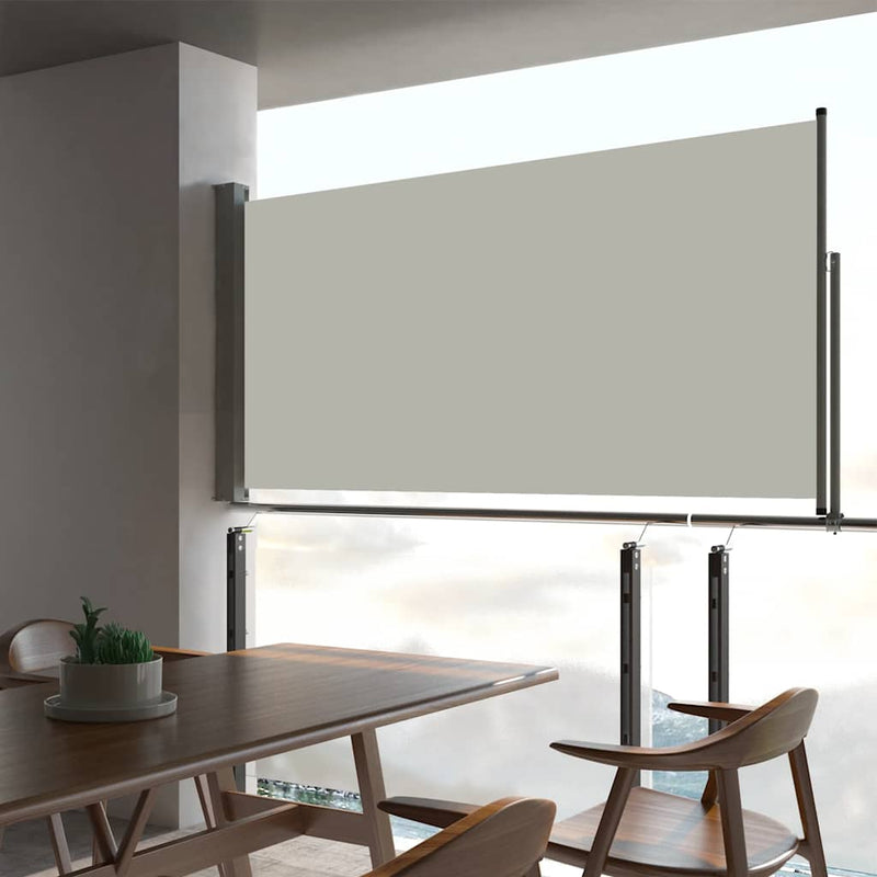 vidaXL Patio Retractable Side Awning 80x300 cm Cream