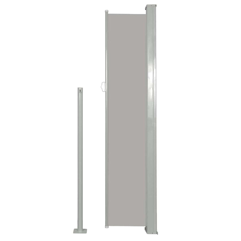 vidaXL Patio Retractable Side Awning 100x500 cm Grey