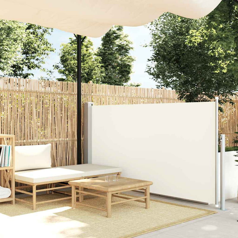 vidaXL Patio Retractable Side Awning 120x500 cm Cream
