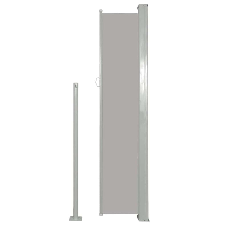 vidaXL Patio Retractable Side Awning 120x500 cm Grey