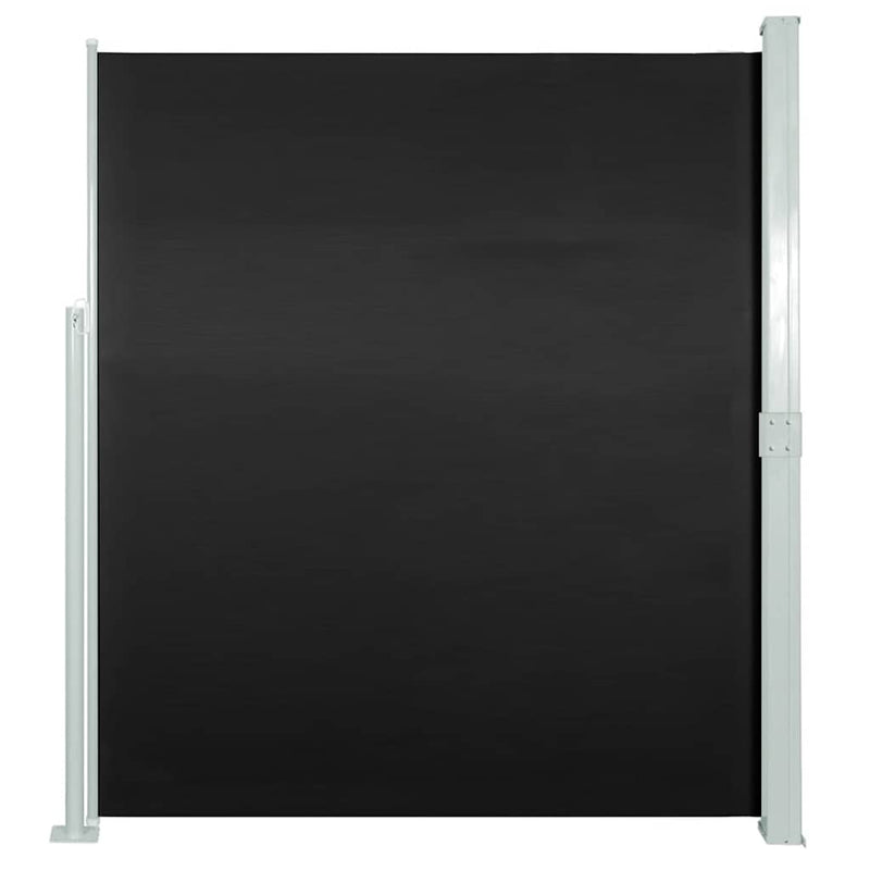 vidaXL Patio Retractable Side Awning 140x500 cm Black