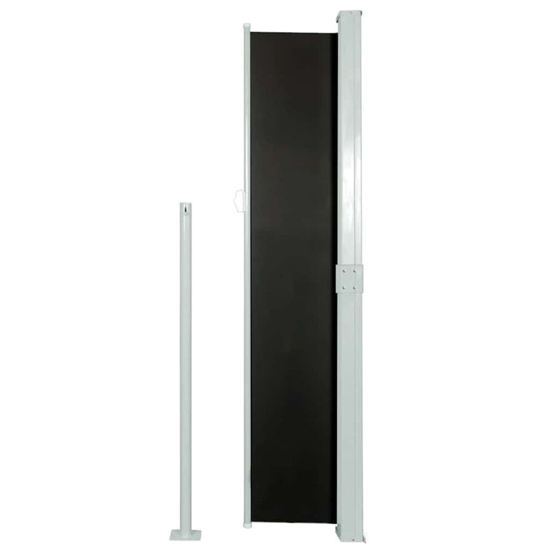 vidaXL Patio Retractable Side Awning 140x500 cm Black
