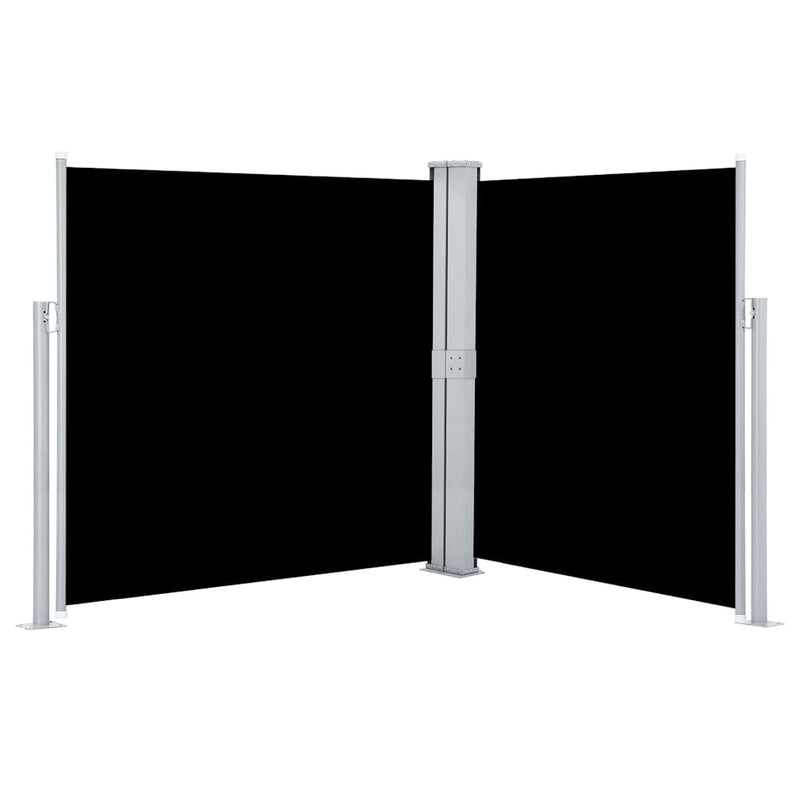 vidaXL Retractable Side Awning Black 140x600 cm