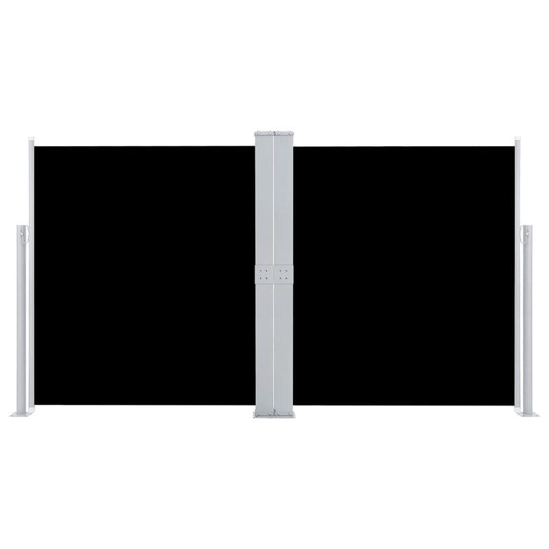 vidaXL Retractable Side Awning Black 140x600 cm