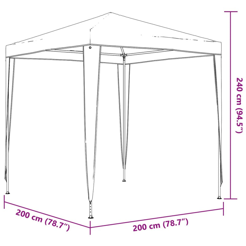 vidaXL Professional Party Tent 2x2 m Anthracite