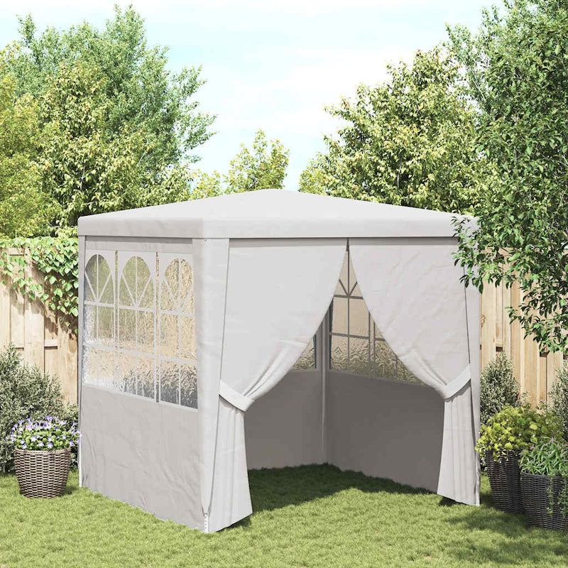 vidaXL Professional Party Tent with Side Walls 2.5x2.5 m White 90 g/m²