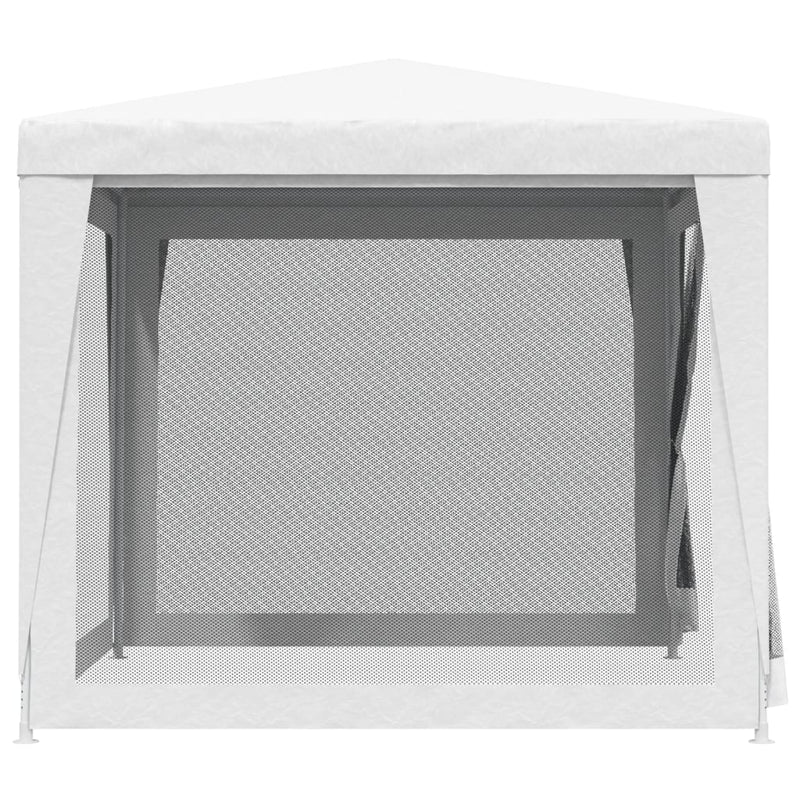vidaXL Party Tent with 4 Mesh Sidewalls 2.5x2.5 m White