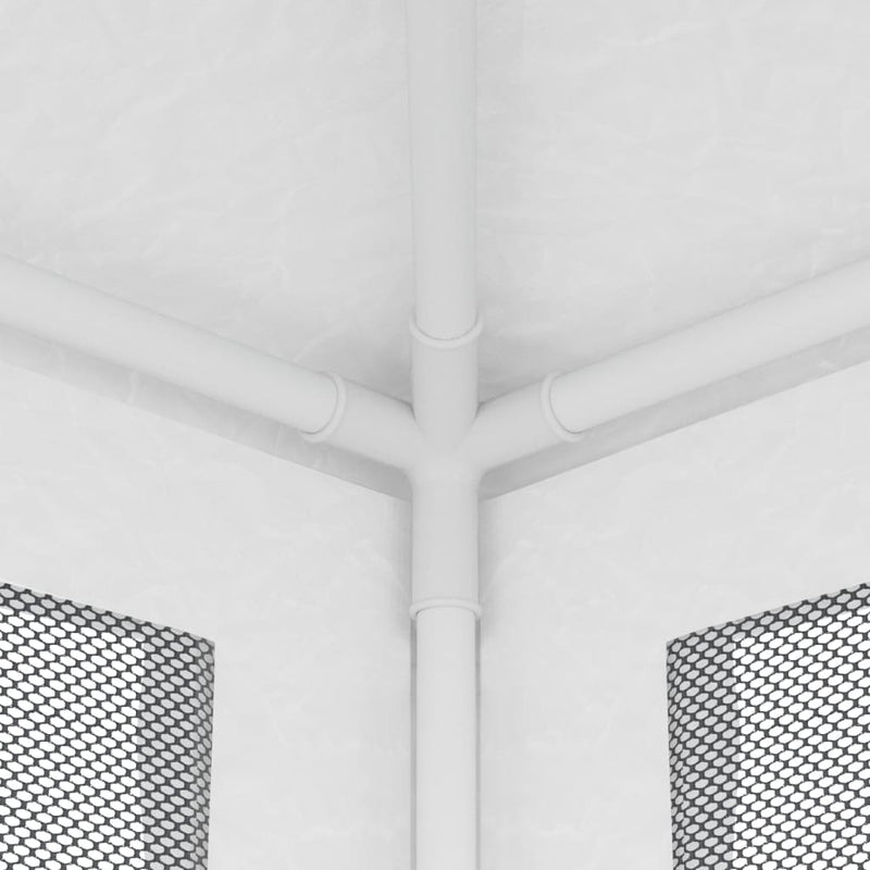 vidaXL Party Tent with 4 Mesh Sidewalls 2.5x2.5 m White