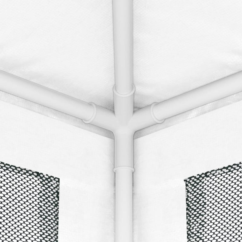 vidaXL Party Tent with 4 Mesh Sidewalls 4x4 m White