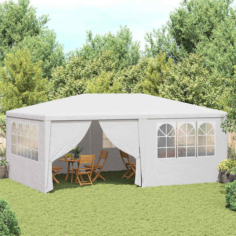 vidaXL Professional Party Tent with Side Walls 4x6 m White 90 g/m²
