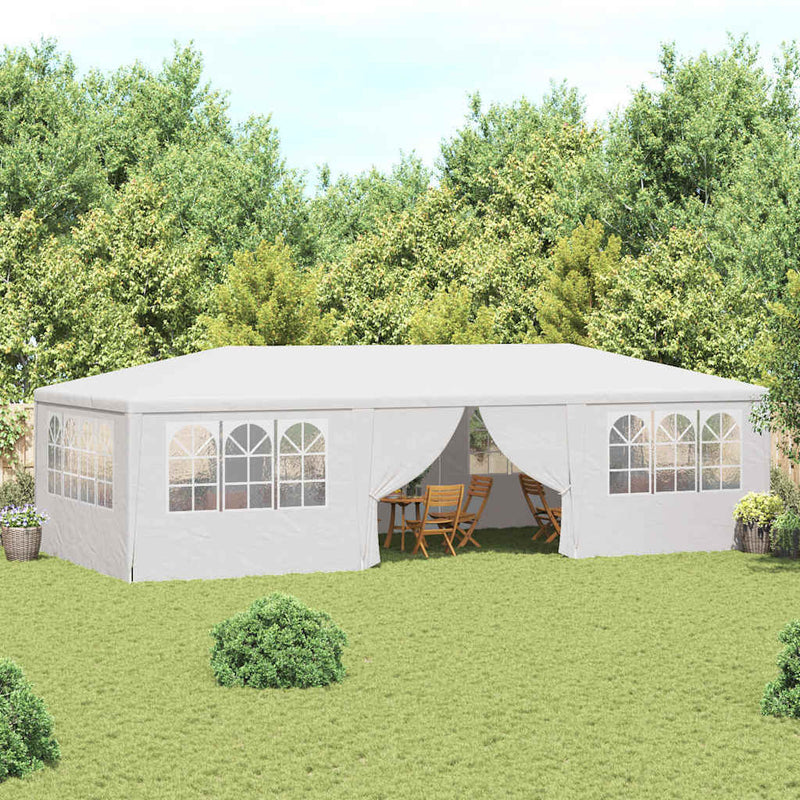 vidaXL Professional Party Tent with Side Walls 4x9 m White 90 g/m²