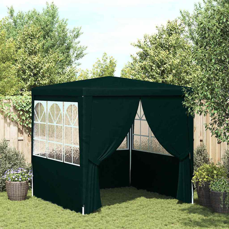 vidaXL Professional Party Tent with Side Walls 2x2 m Green 90 g/m²