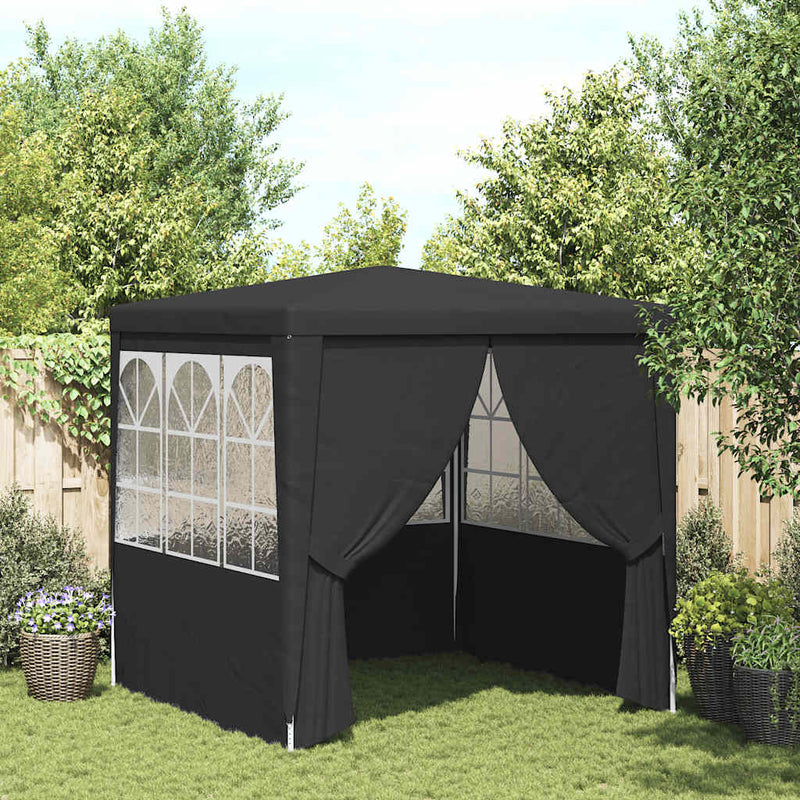 vidaXL Professional Party Tent with Side Walls 2.5x2.5 m Anthracite 90 g/m²