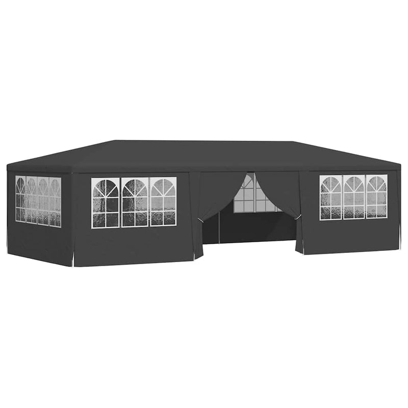 vidaXL Professional Party Tent with Side Walls 4x9 m Anthracite 90 g/m²