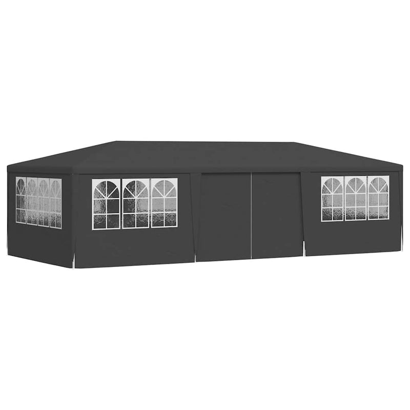 vidaXL Professional Party Tent with Side Walls 4x9 m Anthracite 90 g/m²