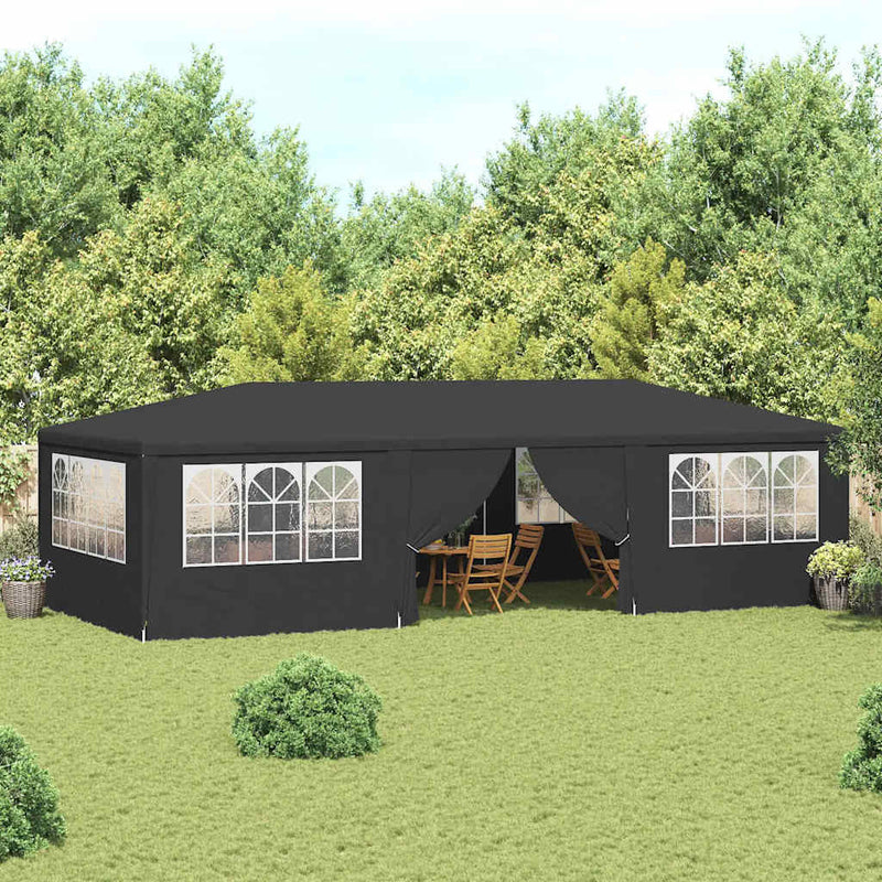 vidaXL Professional Party Tent with Side Walls 4x9 m Anthracite 90 g/m²