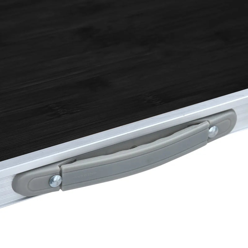Foldable Camping Table Grey Aluminium 120x60 cm