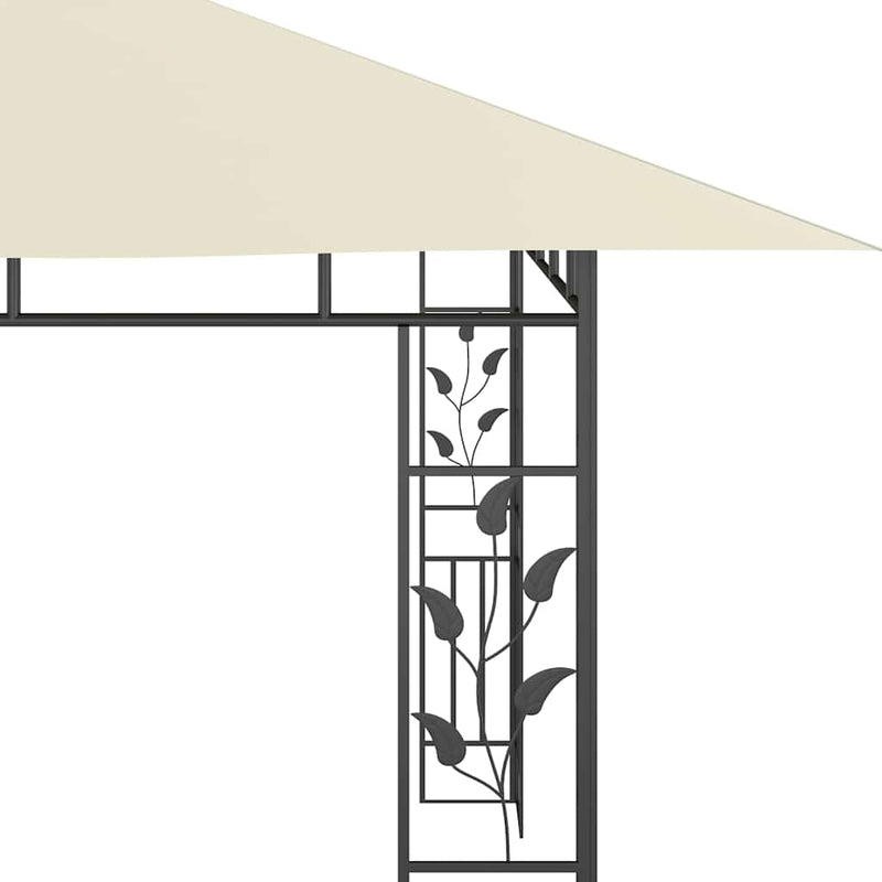 vidaXL Gazebo with Mosquito Net 4x3x2.73 m Cream 180 g/m²