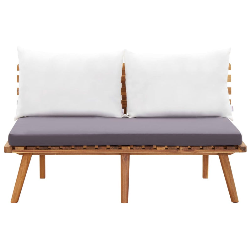 vidaXL 4 Piece Garden Lounge Set with Cushions Solid Acacia Wood
