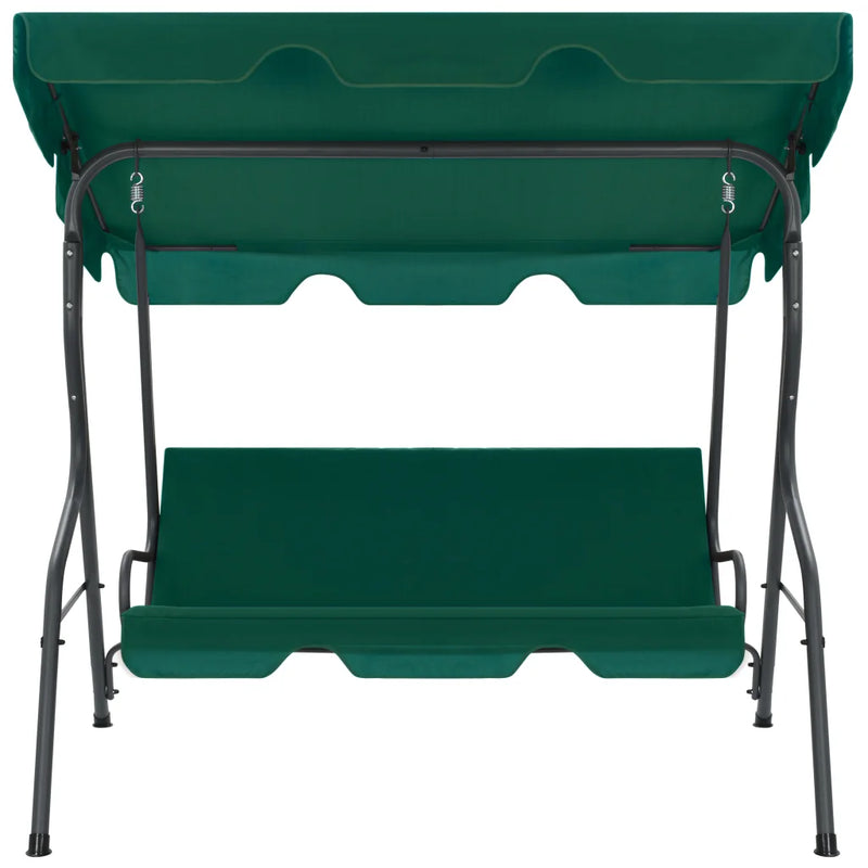 Garden Swing Bench Green 170x110x153 cm Fabric