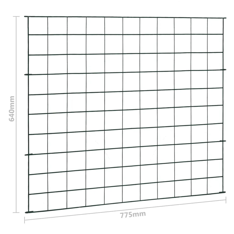 Garden Fence Set 77.5x64 cm Green