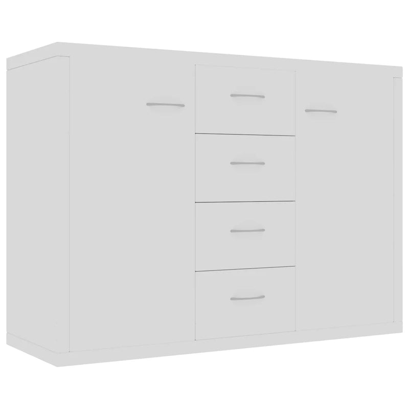 Sideboard White 88x30x65 cm Engineered Wood