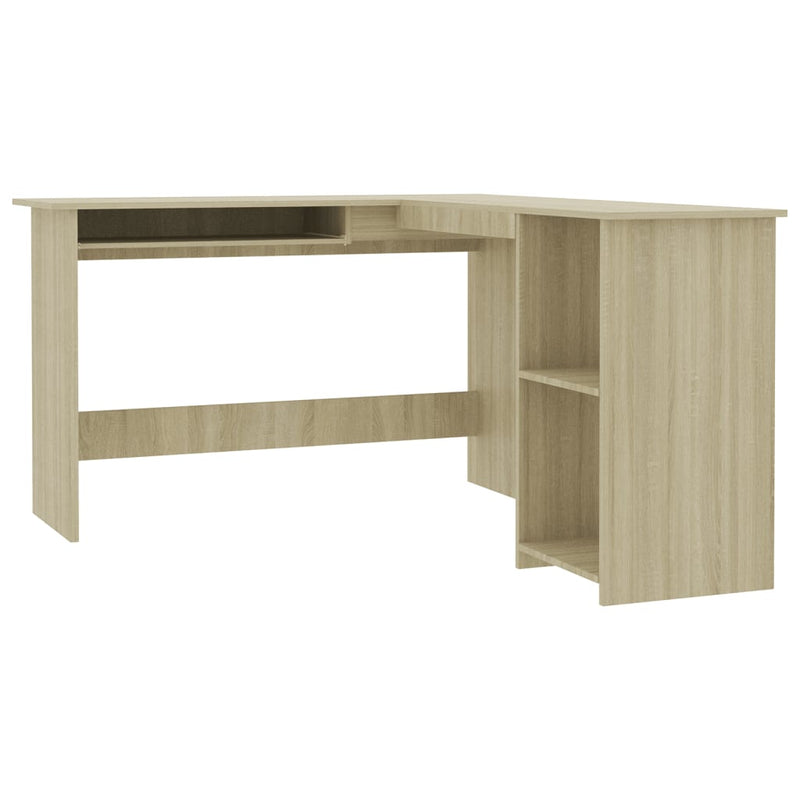 L-Shaped Corner Desk Sonoma Oak 120x140x75 cm Engineered Wood