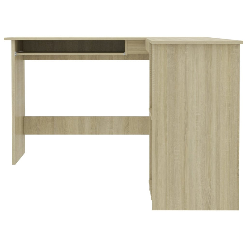 L-Shaped Corner Desk Sonoma Oak 120x140x75 cm Engineered Wood