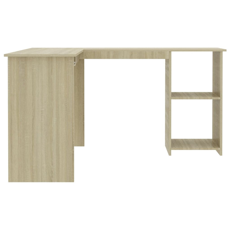 L-Shaped Corner Desk Sonoma Oak 120x140x75 cm Engineered Wood