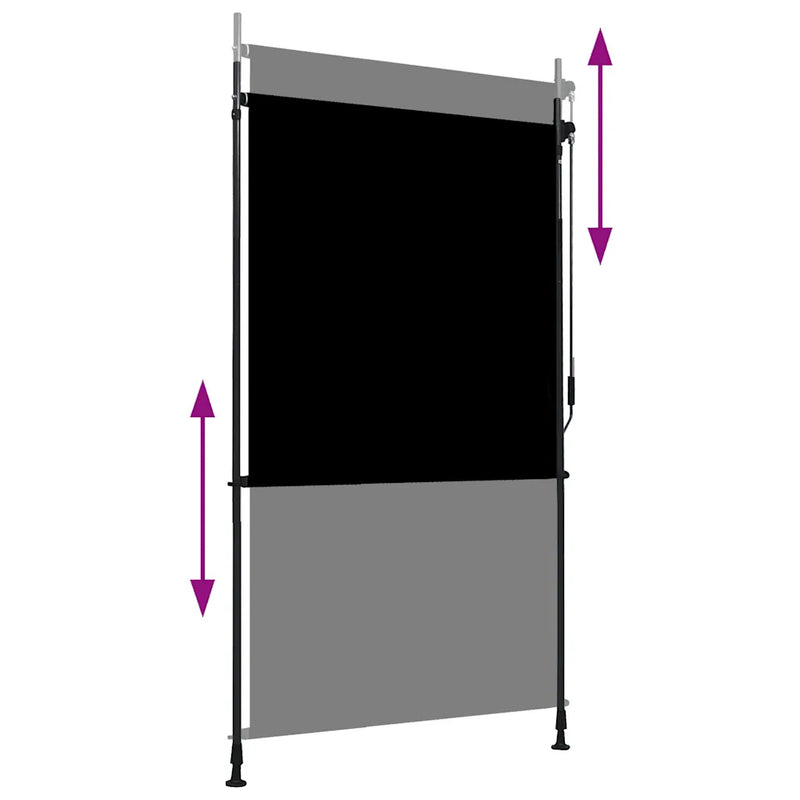 Outdoor Roller Blind 120x270 cm Anthracite
