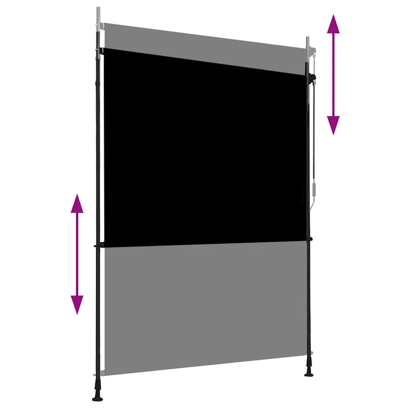 Outdoor Roller Blind 150x270 cm Anthracite