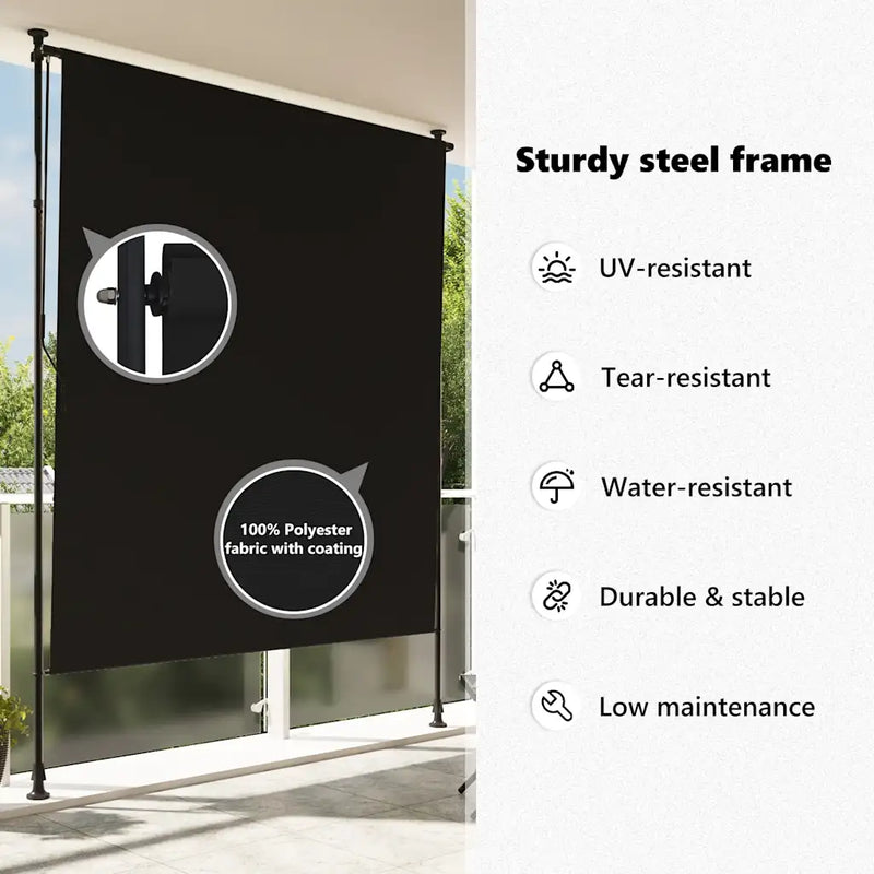 Outdoor Roller Blind 150x270 cm Anthracite