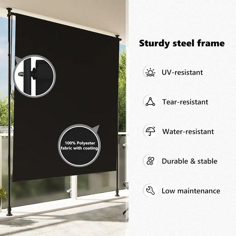 Outdoor Roller Blind 200x270 cm Anthracite