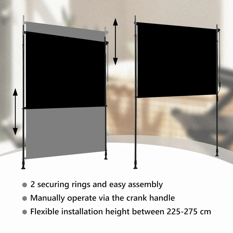 Outdoor Roller Blind 200x270 cm Anthracite