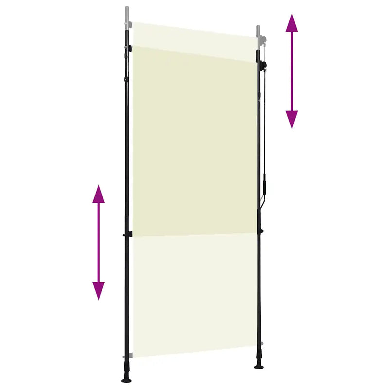 Outdoor Roller Blind 100x270 cm Cream