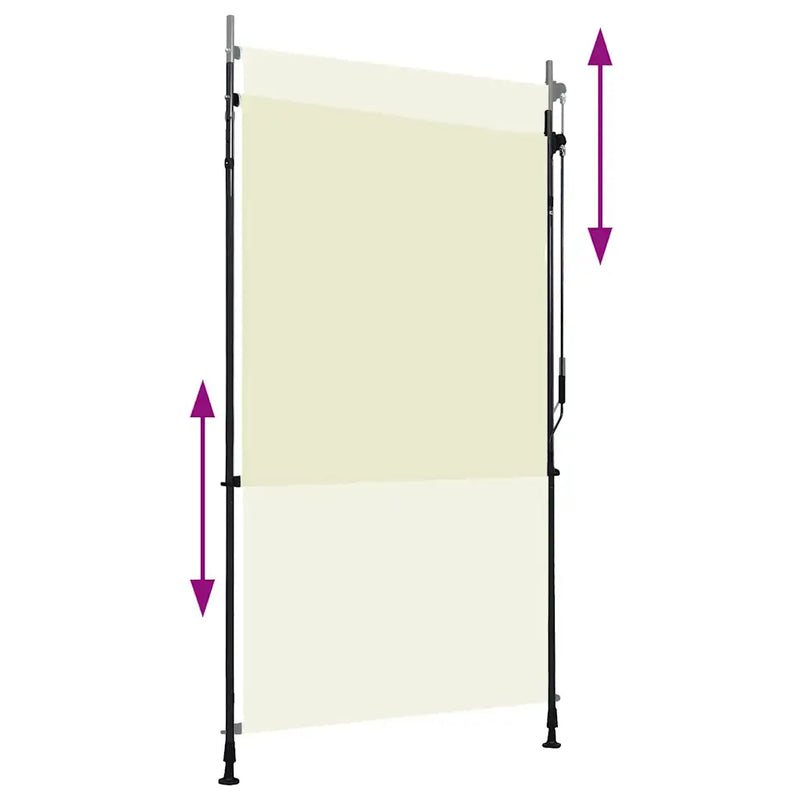 Outdoor Roller Blind 120x270 cm Cream
