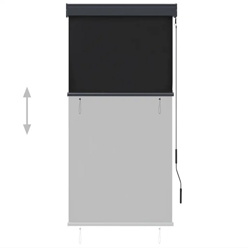 Outdoor Roller Blind 80x250 cm Anthracite