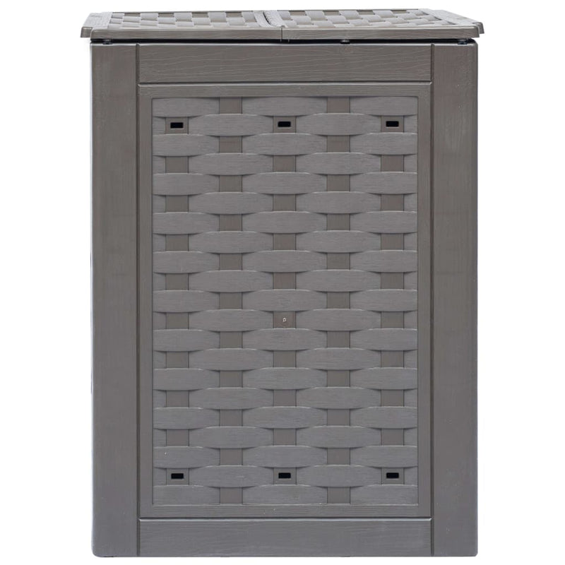 vidaXL Garden Composters 2 pcs Brown 60x60x83 cm 600 L Plastic Rattan