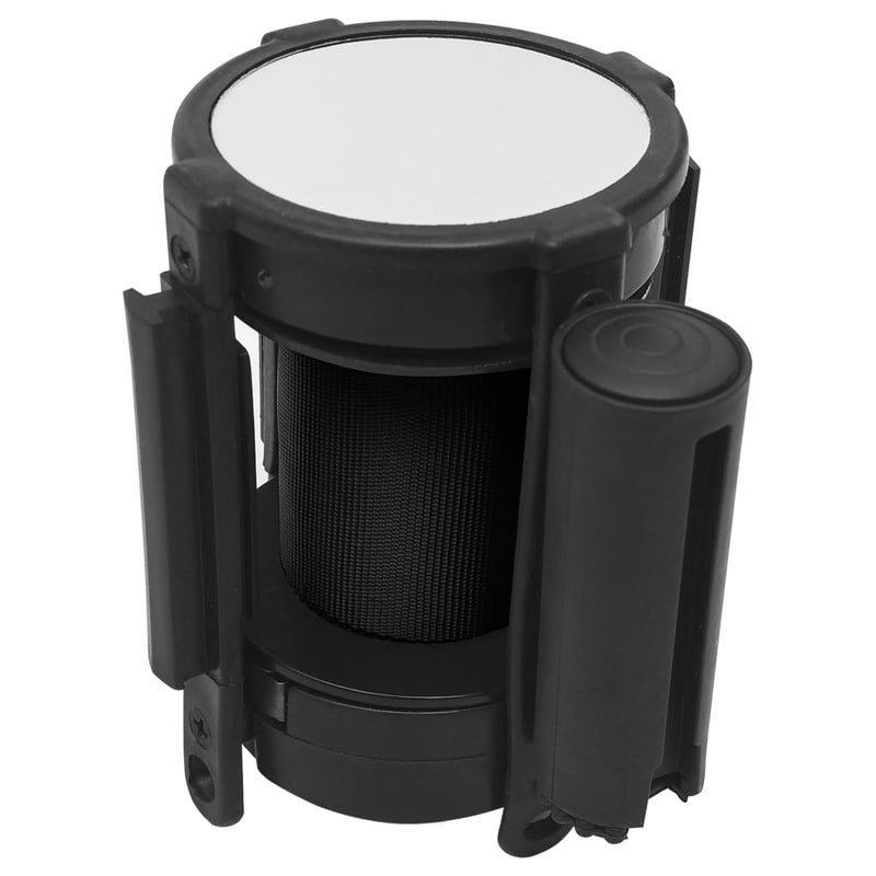 vidaXL Retractable Belt Barrier 200 cm Black