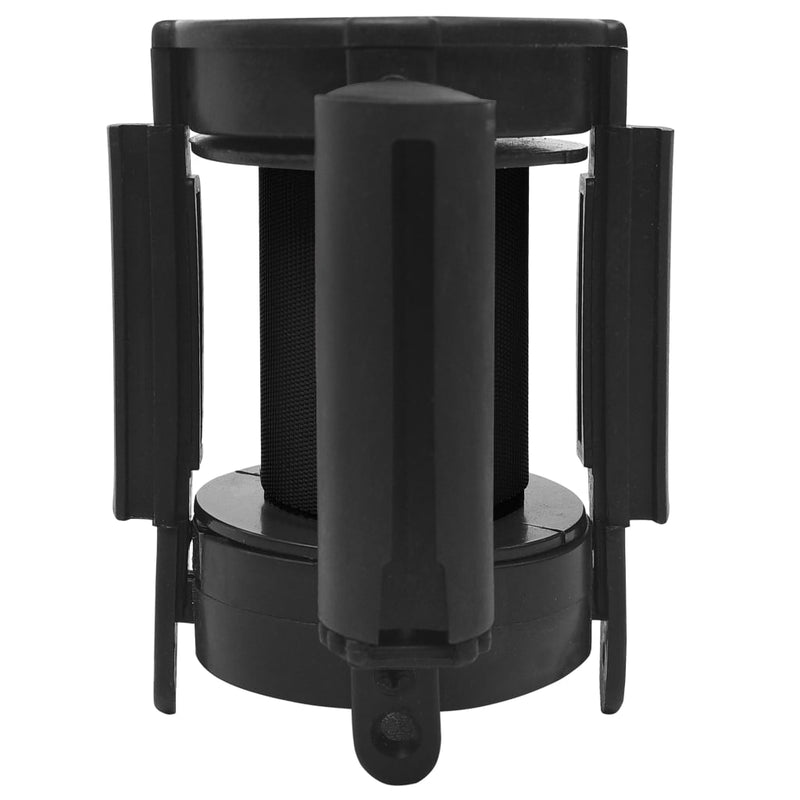 vidaXL Retractable Belt Barrier 200 cm Black