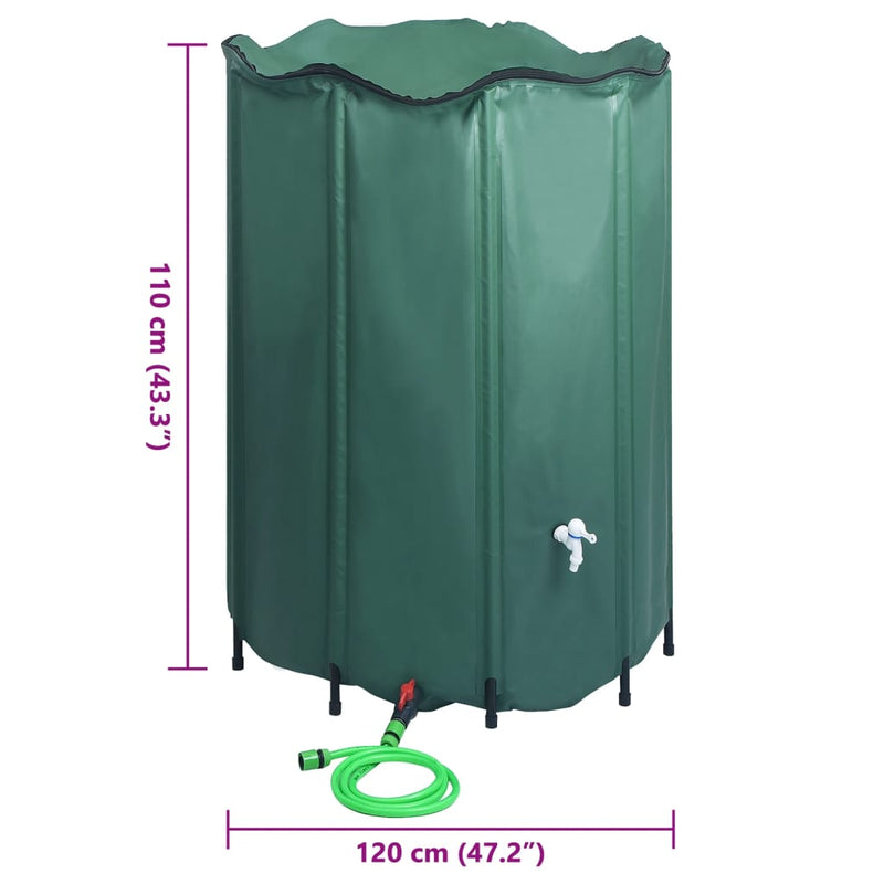 vidaXL Collapsible Rain Water Tank with Spigot 1250 L