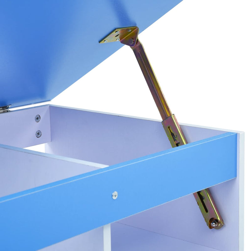vidaXL Children Drawing Study Desk Tiltable Blue and White