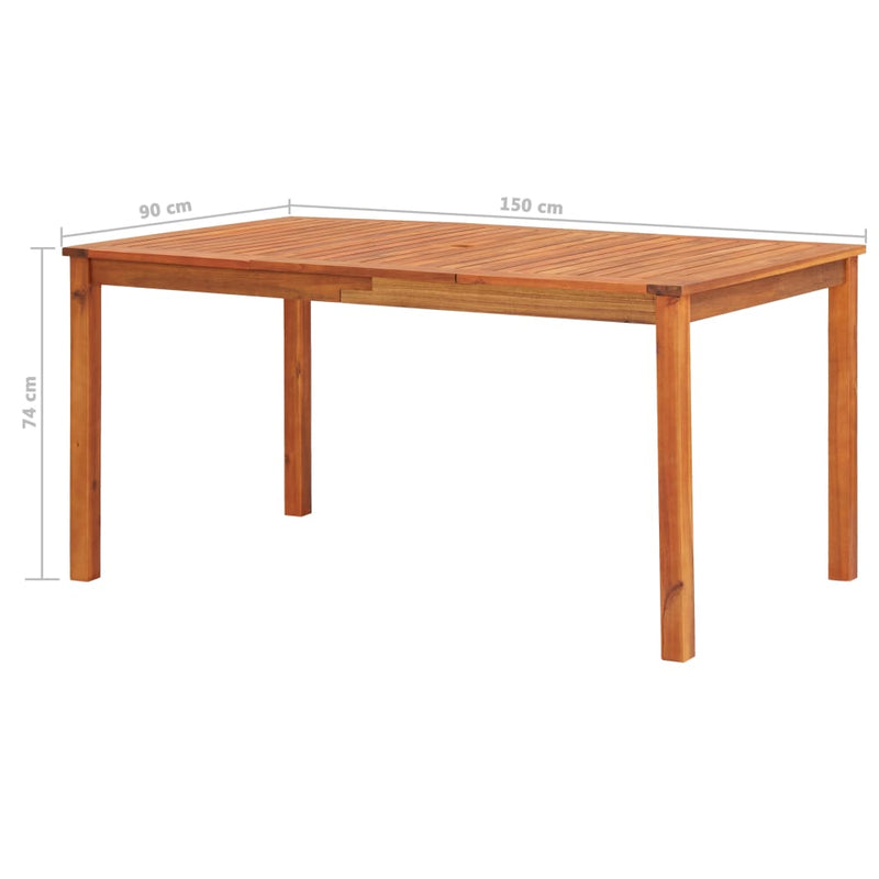 vidaXL 7 Piece Outdoor Dining Set with Cushions Solid Wood Acacia