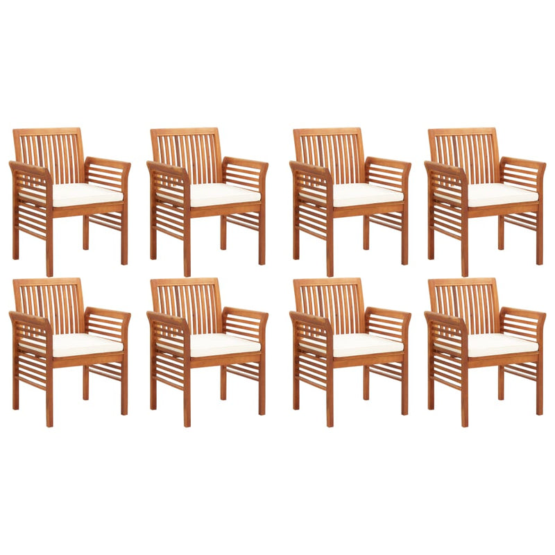 vidaXL 9 Piece Outdoor Dining Set with Cushions Solid Wood Acacia
