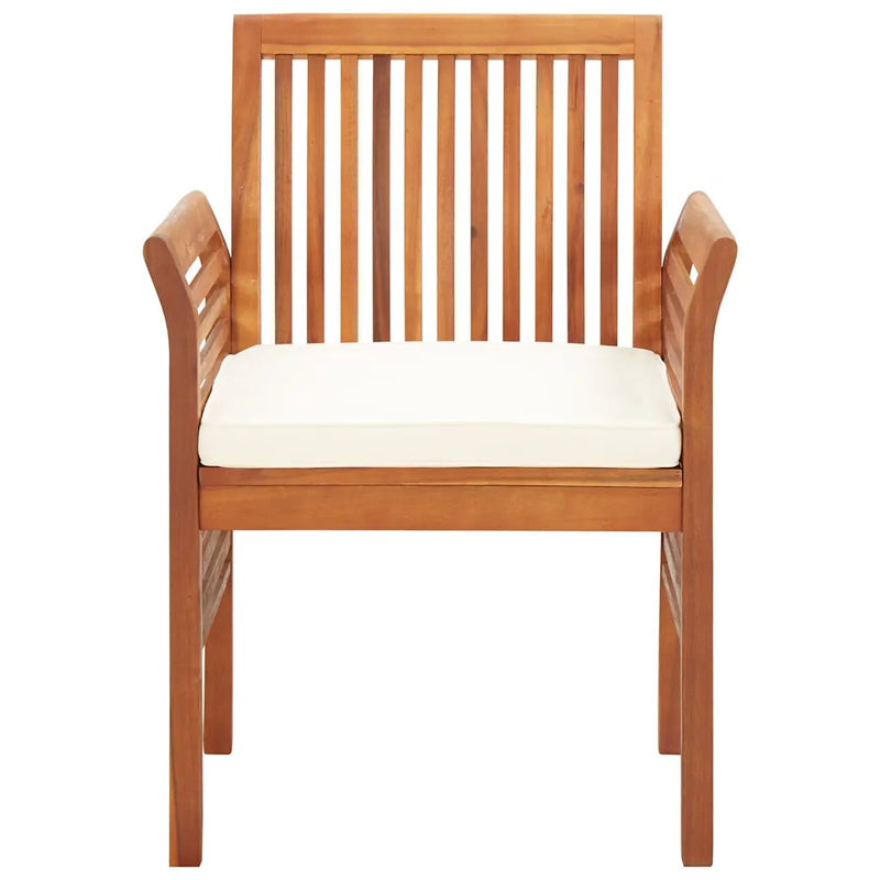 9 Piece Outdoor Dining Set with Cushions Solid Wood Acacia