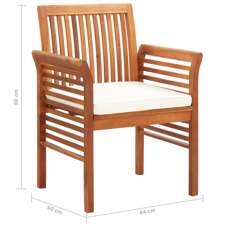 vidaXL 9 Piece Outdoor Dining Set with Cushions Solid Wood Acacia