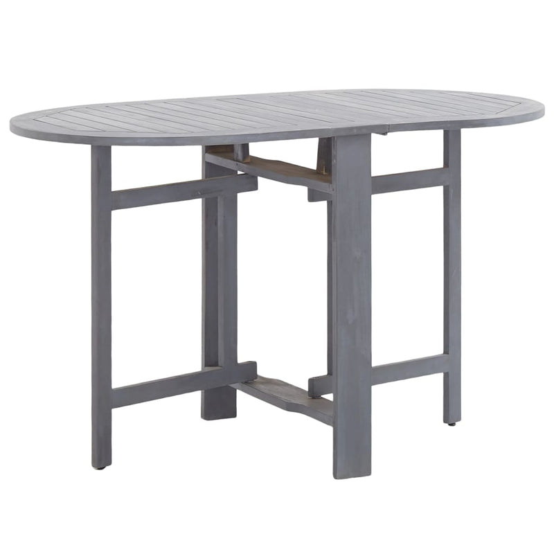 vidaXL 5 Piece Garden Dining Set Solid Wood Acacia Grey
