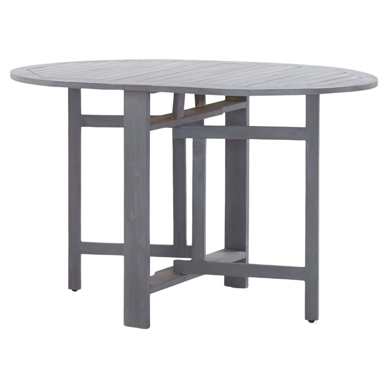 vidaXL 5 Piece Garden Dining Set Solid Wood Acacia Grey