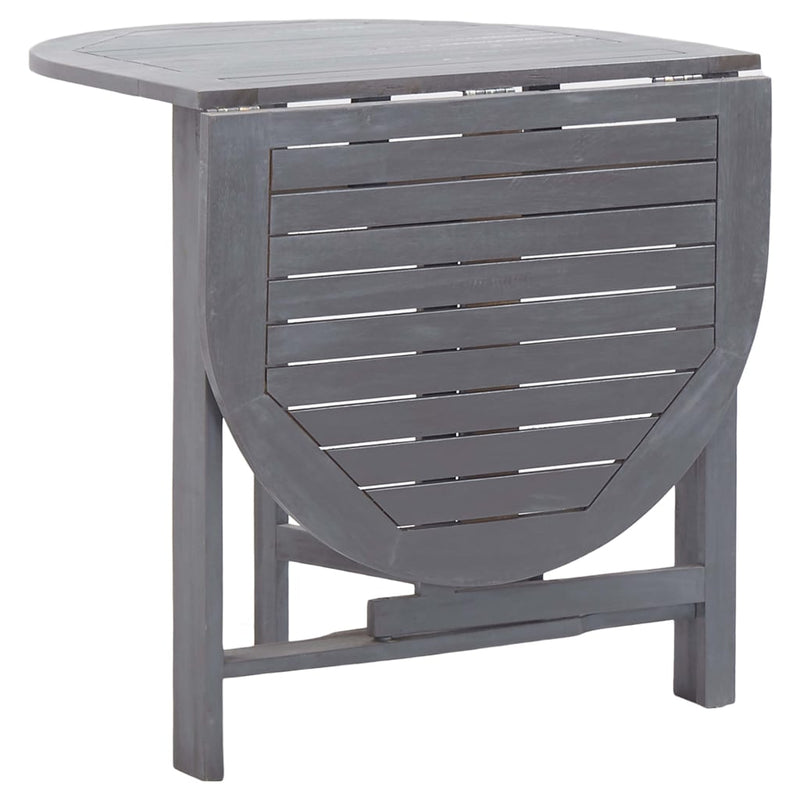 vidaXL 5 Piece Garden Dining Set Solid Wood Acacia Grey