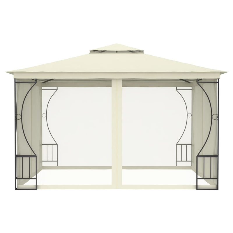 vidaXL Gazebo with Nets 300x300x265 cm Cream